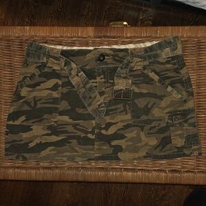 Sanctuary Green Mini Cargo Wrap Skirt